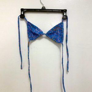 American Apparel printed triangle bikini top, M